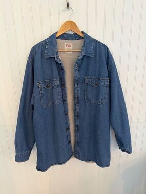 Levis Strauss & Co Men XL Button Down Fleece/Serpa Lined Jacket